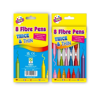 8 Thick & Thin Fibre Pen