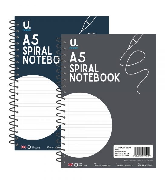 A5 Spiral Notepad Asst 1