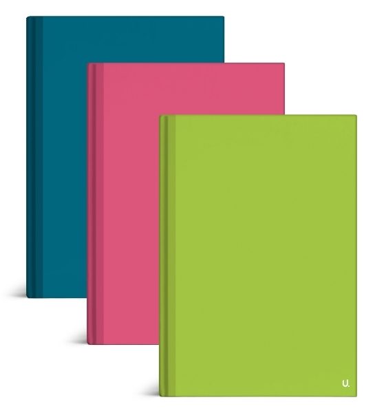 A7 Hardback Notebook Colour 3pk Asst 1