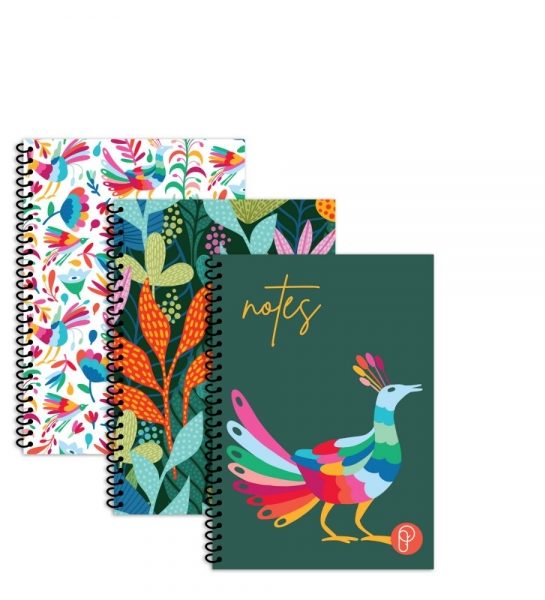 Tropical A6 Spiral Notebook 2pk