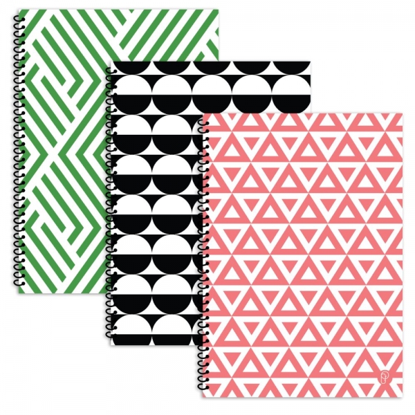 Geo Shape 20x28cm Spiral Notebook