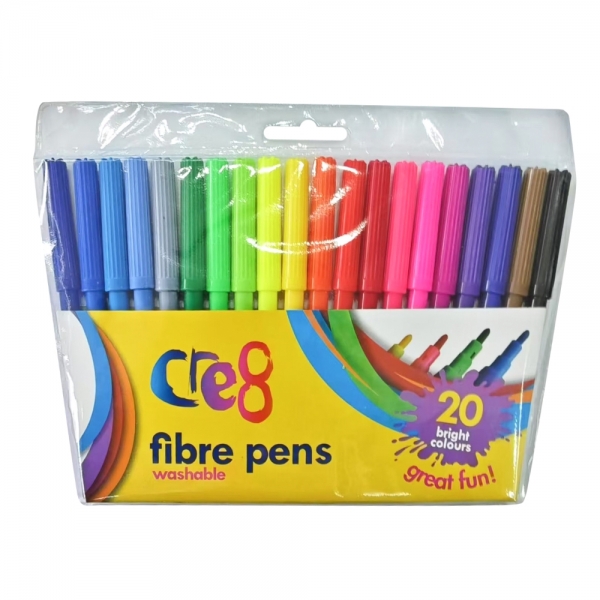 Fibre Pens, 20 Colours