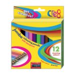 Jumbo Colouring Pencils with Sharpener, 12pk