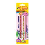 Girls Eraser Topped Pencils 4pk