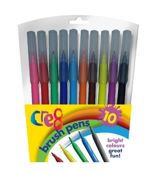 Brush Pens, 10 Colours