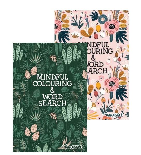A5 Mindfulness Colouring Wordsearch Book 1 & 2