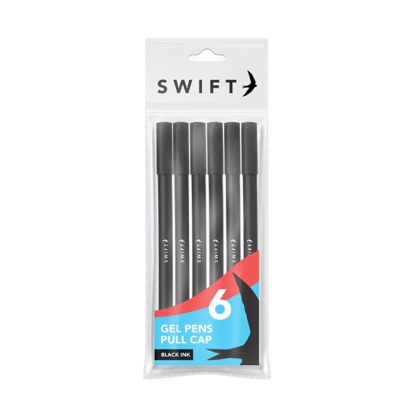 Gel Pens, 6pk Black