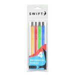 Mechanical Pencils, 4pk Asstd Eraser topped
