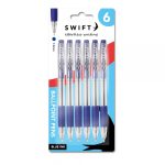 Retractable Ballpoint Pens 6pk Blue