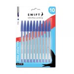 Pull Cap Ballpoint Pens, 10pk Blue