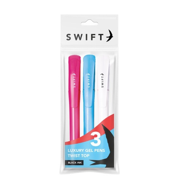 Luxury Twist Assorted Pens, 3pk